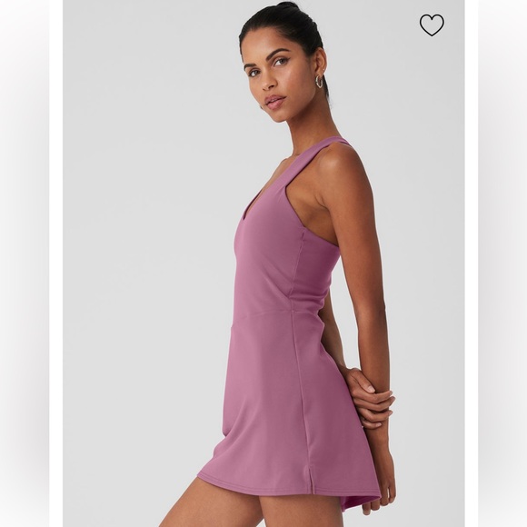 ALO YOGA airbrush real dress in soft mulberry - Picture 4 of 5